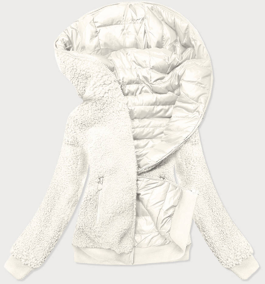 Oboustranná bílá bunda pro ženy beránek 9Z46H Z-DESIGN, odcienie bieli L (40) i392_17870-49