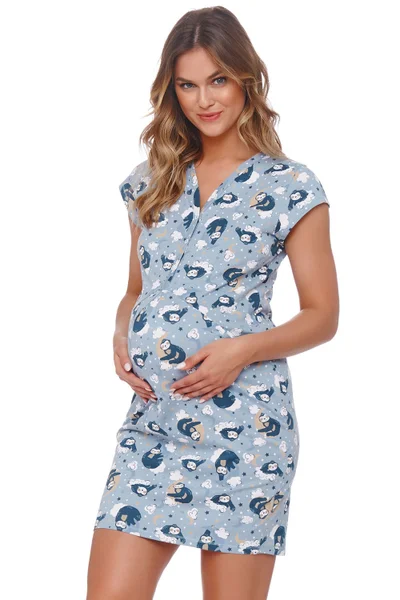 Kojící noční košilka pro těhotné ženy - model TCB 9453