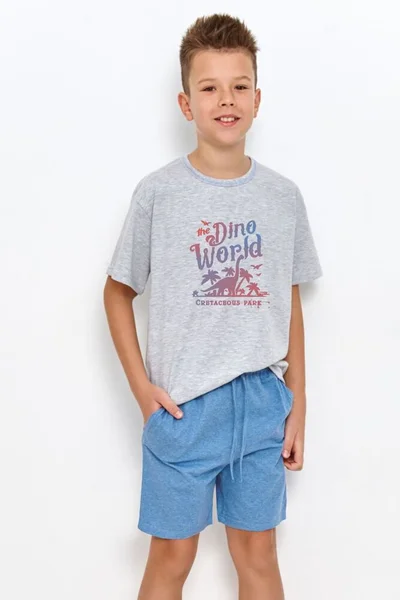 Chlapecké pyžamo Taro s dinosaurem v modré barvě pro starší