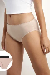 Černé dámské kalhotky 2ks DIM BODY TOUCH MIDI BRIEF 2x