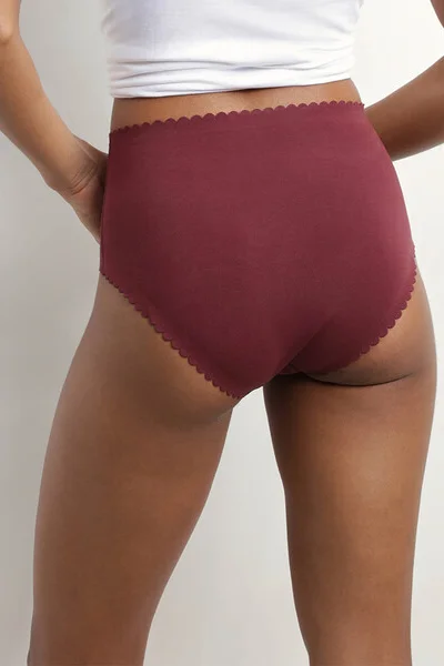 Komfortní dámské tělové kalhotky DIM BODY TOUCH HIGHWAIST BRIEF - fialové