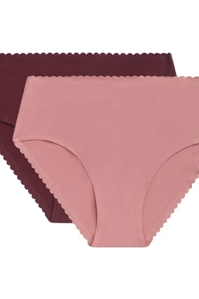 Komfortní dámské tělové kalhotky DIM BODY TOUCH HIGHWAIST BRIEF - fialové