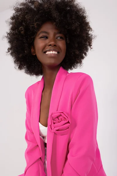 Růžové elegantní rozepínací sako pro ženy