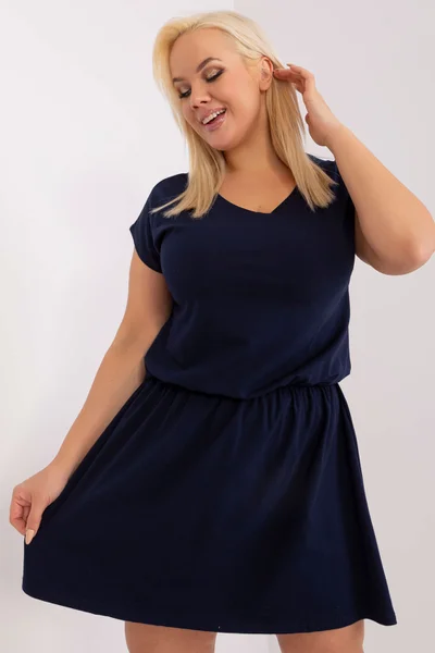 Dámské námořnické šaty s elastickým pasem Plus Size Fashionhunters