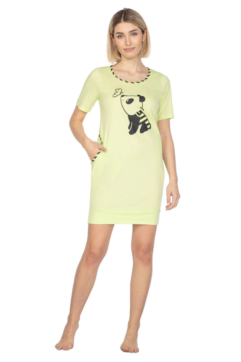 Zelená dámská noční košilka Regina 125, Zelená XL i41_9999941730_2:zelená_3:XL_