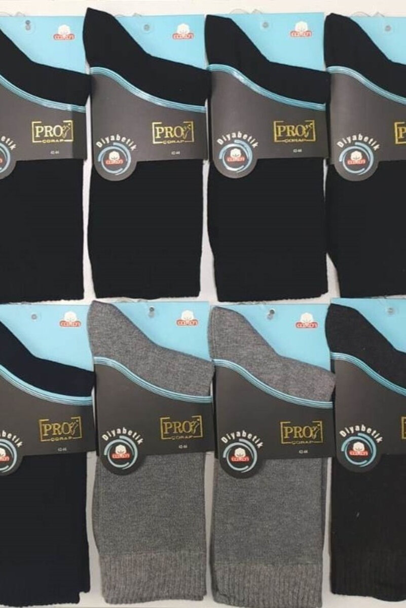 Vzorované ponožky W22 PRO, černá 42-44 i170_16408 42-44 BLACK