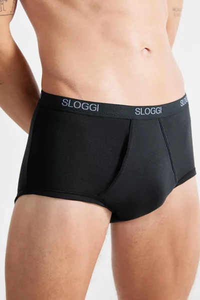 Černé pánské maxi boxerky Basic od Sloggi