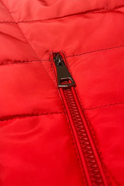 Dámská bílo-červená prošívaná bunda ombre SC9Z0Q SPEED.A