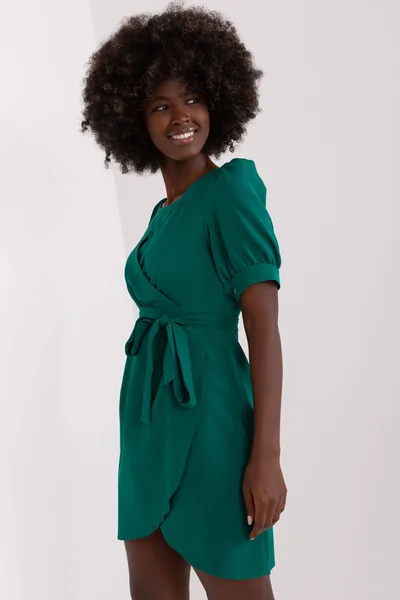 Zelené obálkové koktejlové šaty Severin - Elegantní LK SK
