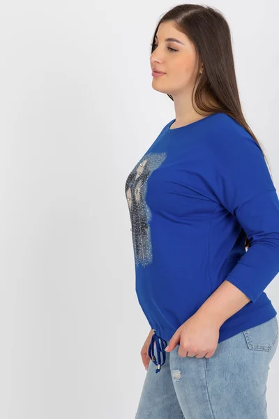 Dámská plus size halenka s aplikacemi Fashionhunters