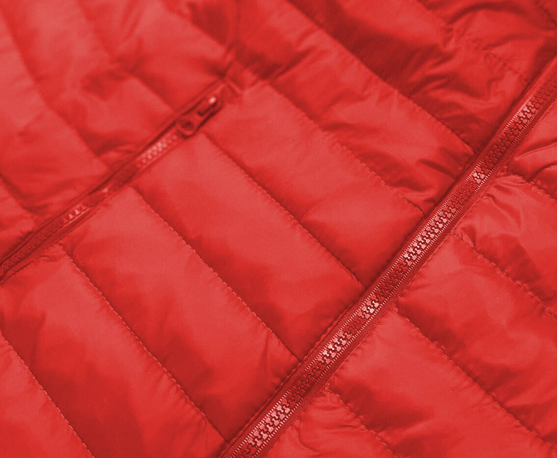 Lehká červená dámská prošívaná bunda 8TCU J.STYLE, odcienie czerwieni L (40) i392_18820-49