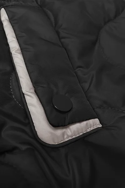 Černá péřová vesta s kapucí a kapsami BH Forever