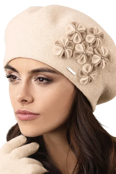 Zimní vlněná dámská čepice - baret Kamea Gorizia