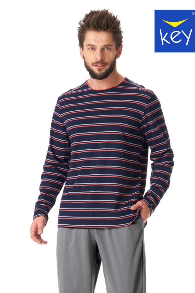 Mužské pohodlné pyžamo Key Comfort, tmavě modrošedá M i170_MNS 038 B23 M
