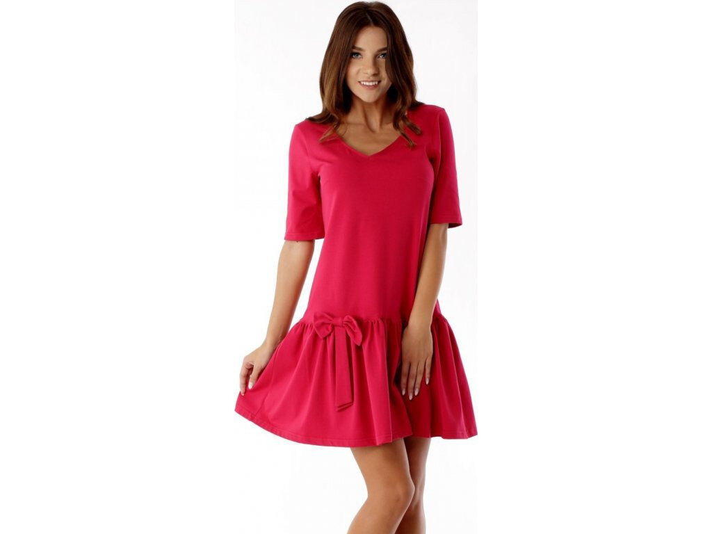 Dámské šaty XF51I - Ella Dora, tmavě růžová L-40 i10_P37216_1:497_2:499_