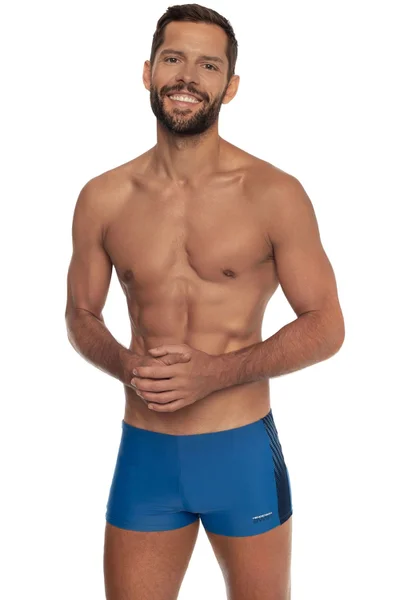 Modré mikrovláknové plavkové boxerky pro muže Zither